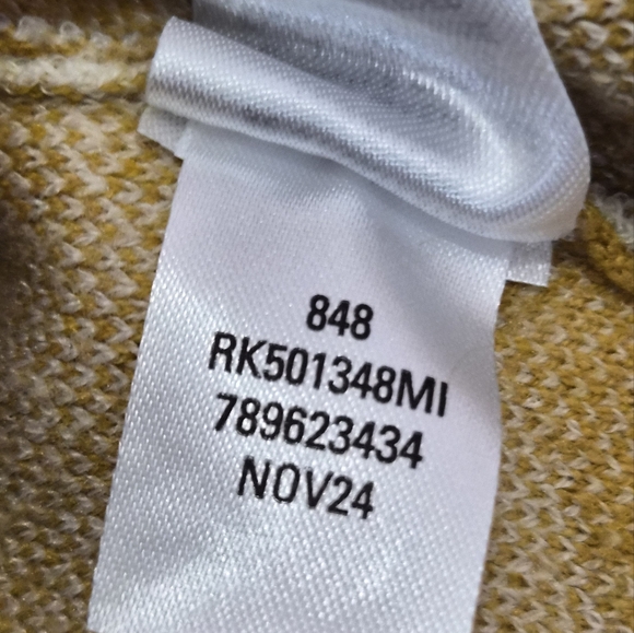 Nordstrom Rack Yellow Houndstooth Crewneck Sweater Small - Picture 6 of 6